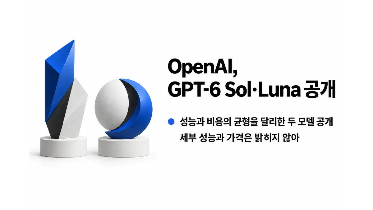 OpenAI, GPT-6 Sol·Luna 공개 — 기사 주제를 표현한 AI 생성 개념 삽화